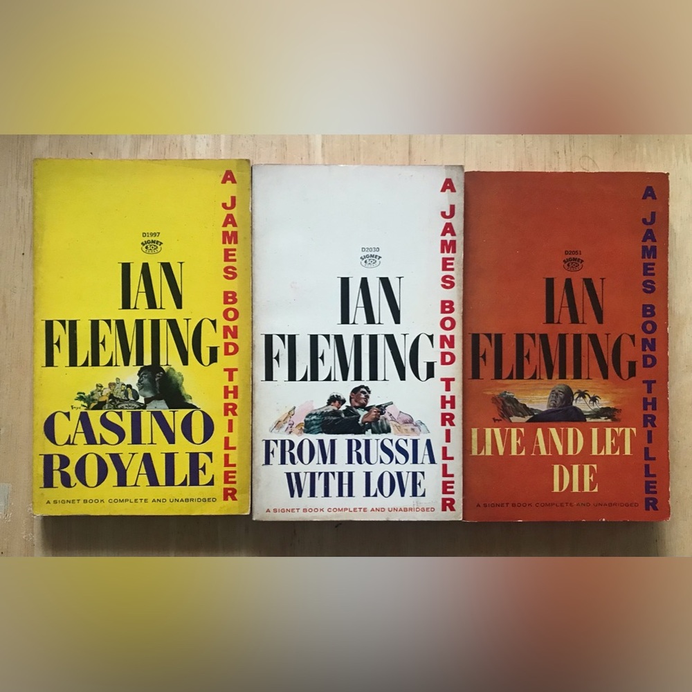 Lot of 3 James Bond Thrillers by Ian Fleming Paperback Books